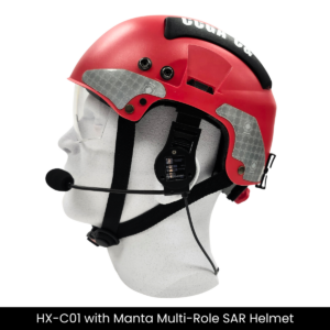 HX-A01/HX-B01/HX-C01 - Single-Sided, Low-Profile Helmet Headsets with Boom Mic.